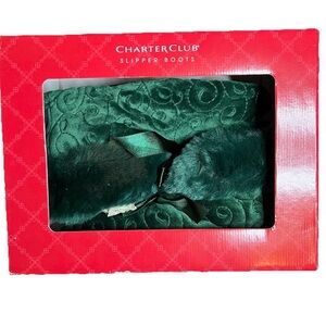 New Charter Club Slipper Boots in Pine Green Women’s Size Small (5-6 in Shoes)